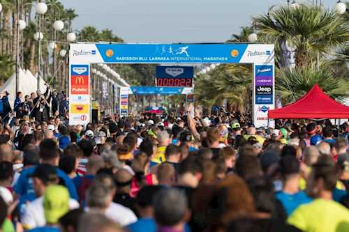 Larnaca marathon stating point